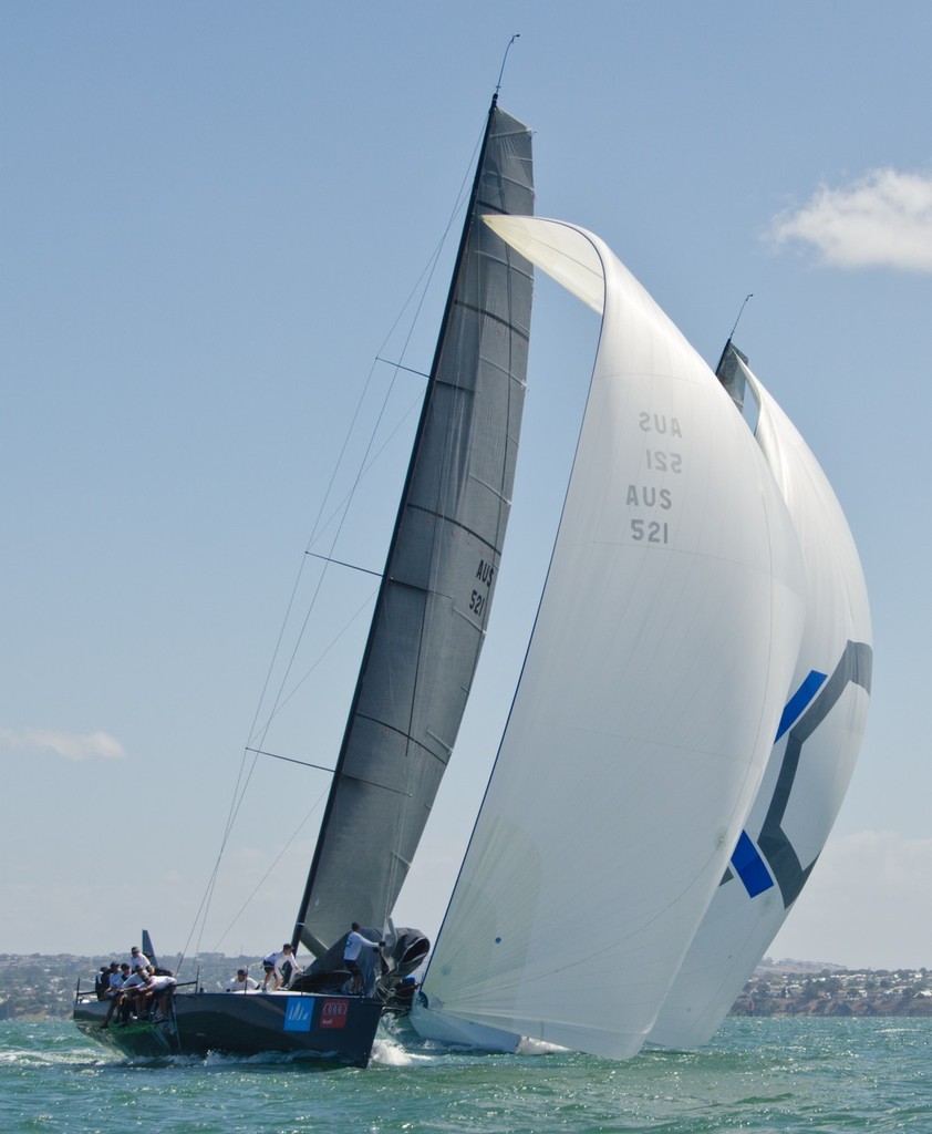 Hooligan beating Calm two by three second in race 9 - 2013 IRC Australian Championships © Tom Smeaton